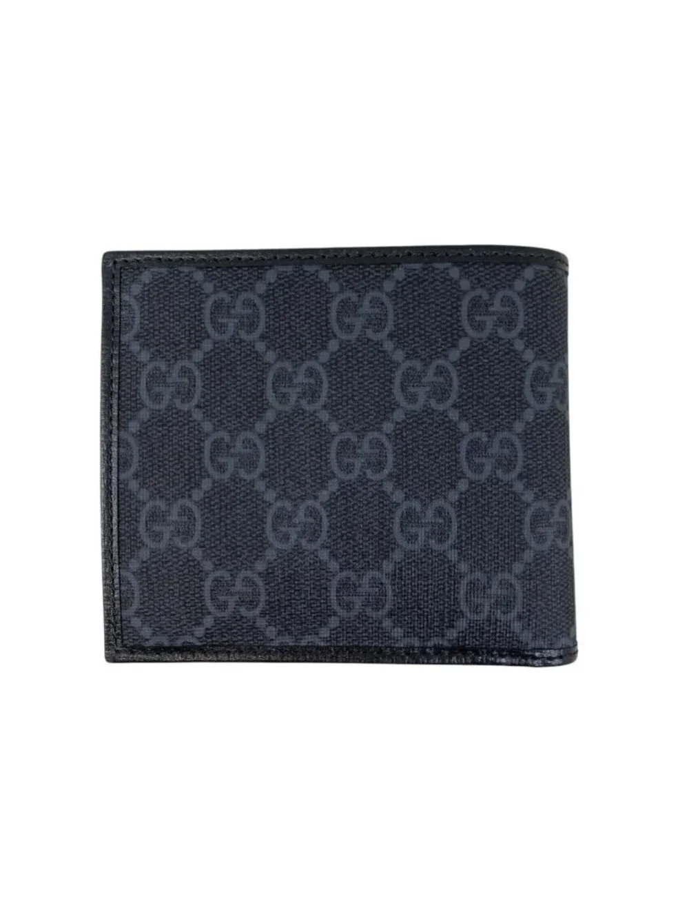 Gucci Bifold Wallet Interlocking G GG Supreme Black